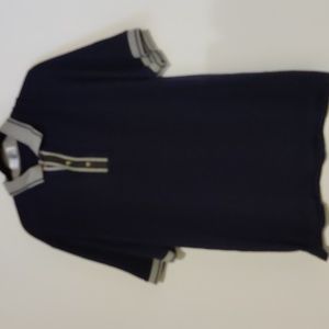 Munsingwear Men's Blue Polo With Gray Collar Size XL